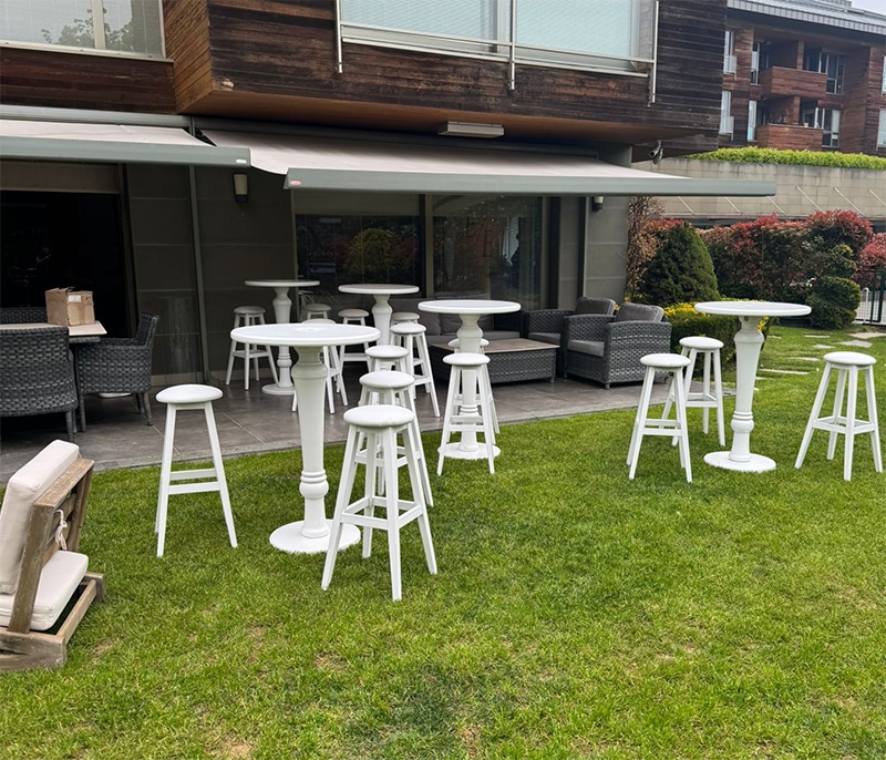Beyaz Bar Taburesi Kiralama